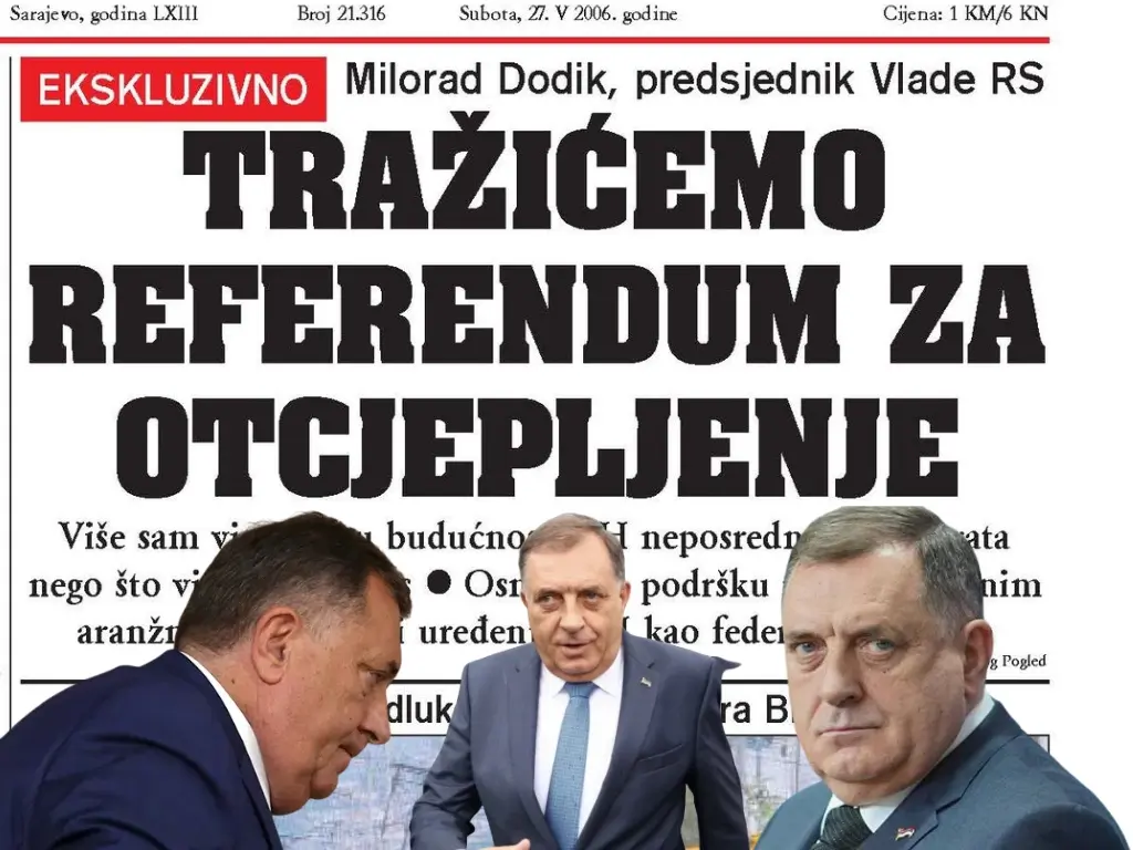 MRTVO SLOVO NA PAPIRU: RS exit i Dodikova manipulacija referendumima